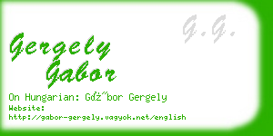 gergely gabor business card